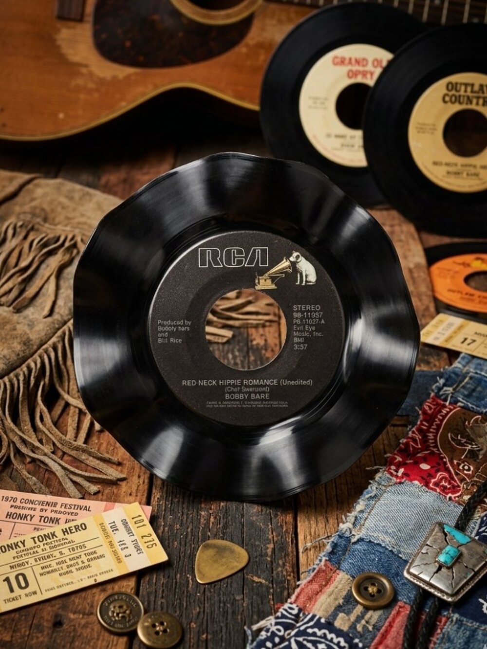 Upcycled Handmade Warped Vinyl Record Decor